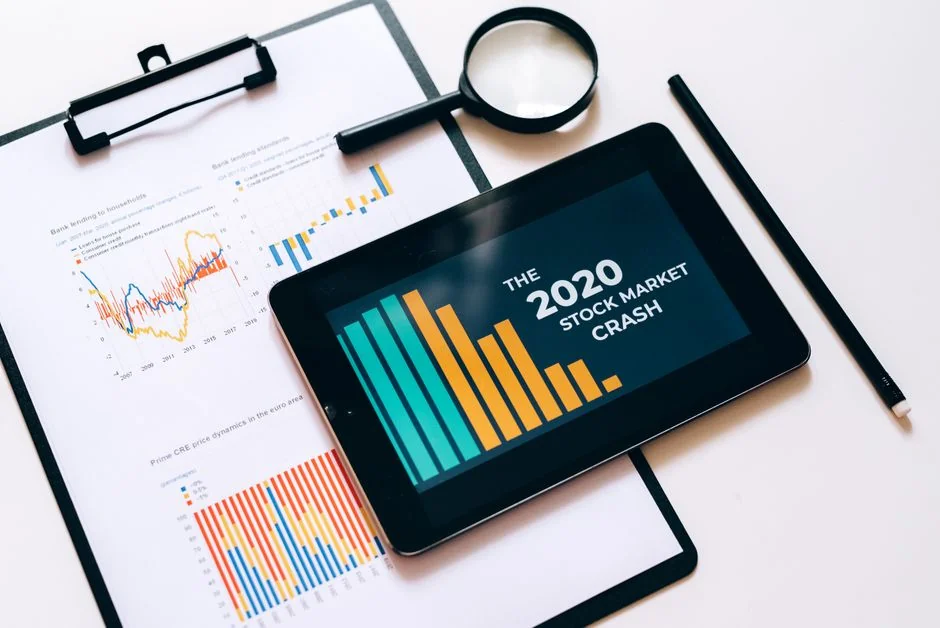 who-we-are A detailed close-up of a market research document featuring a bar graph and a focus on market trends.